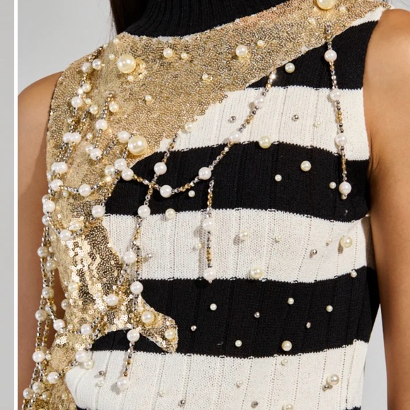 Gold and Black Sequin Top - Picture 6 of 11